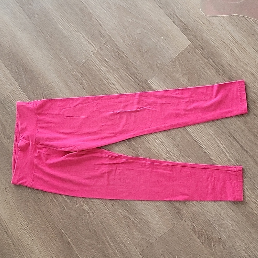 Girls justice pink leggings, Size 12